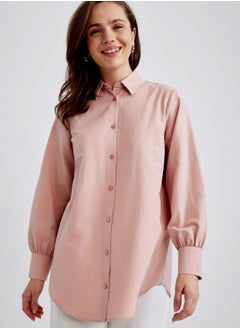 Button Down Tunic Shirt