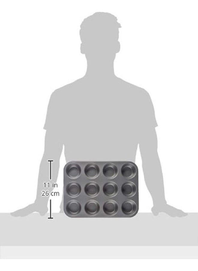 Cake Molds Non Stick Reusable Muffin Cupcake Baking Pan of 12 Cup Regular Size  - Image 3