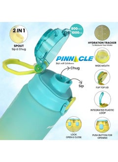 Winsor Winsor Pinnacle Wave Hydration Bottle 750Ml  | Leak-Proof Water Bottle with Protein Shaker - Ideal for Gym, School, and Outdoor Sports - Blue  - Image 4