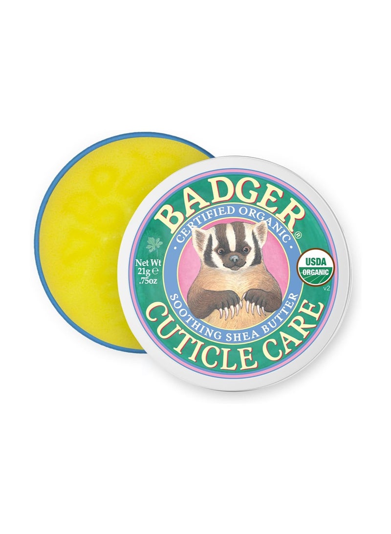 Badger Organic Cuticle Care Balm - Natural Nail Care Cream 0.75oz, 21g with Shea Butter, Soothe & Restore Dry & Splitting Cuticles - Image 1