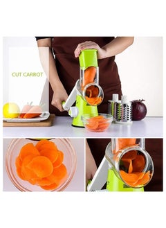 ELTRAZONE 4 Pcs Vegetable Slicer 3 In 1 Handheld Spiral Rotary Drum Slicer For Vegetable Fruit Cheese Nut  - Image 4