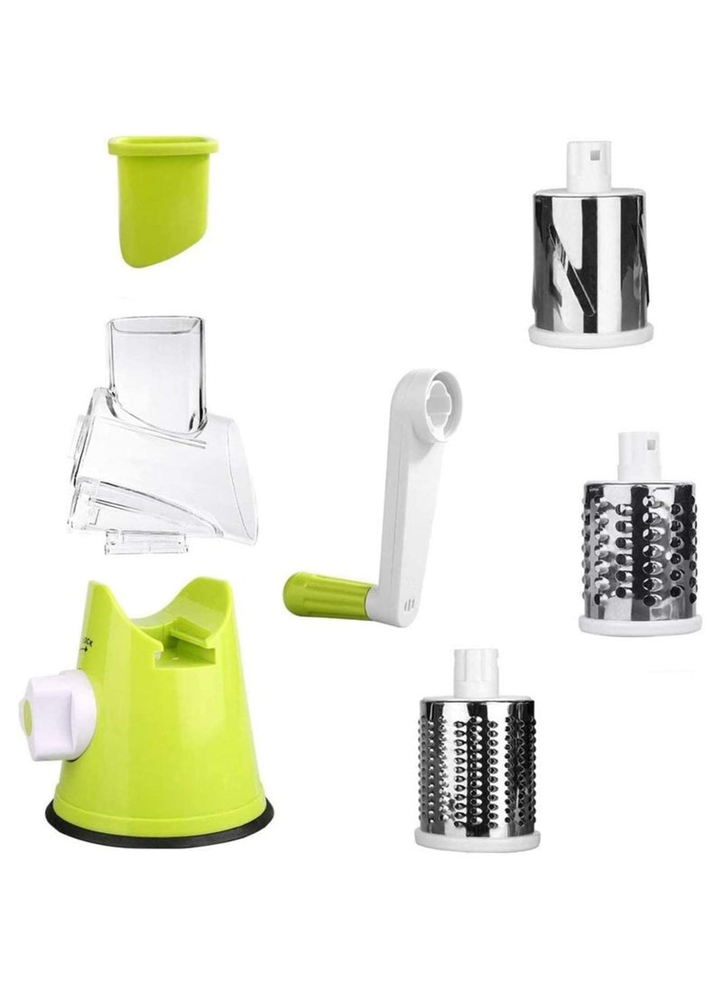 ELTRAZONE - 4 Pcs Vegetable Slicer 3 In 1 Handheld Spiral Rotary Drum Slicer For Vegetable Fruit Cheese Nut - Image 1