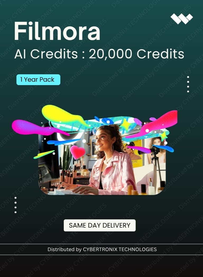 Filmora AI Credits: 20,000 Credits | 1 Year | Digital License | Same Day Delivery