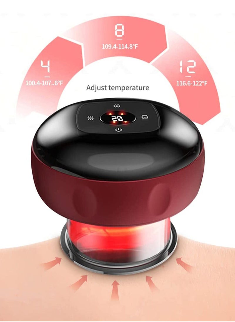 Generic Smart Electric Cupping Therapy Set Cellulite Massager Vacuum Machine Gua Sha Tool with 12 Level Temperature Suction  - Image 1