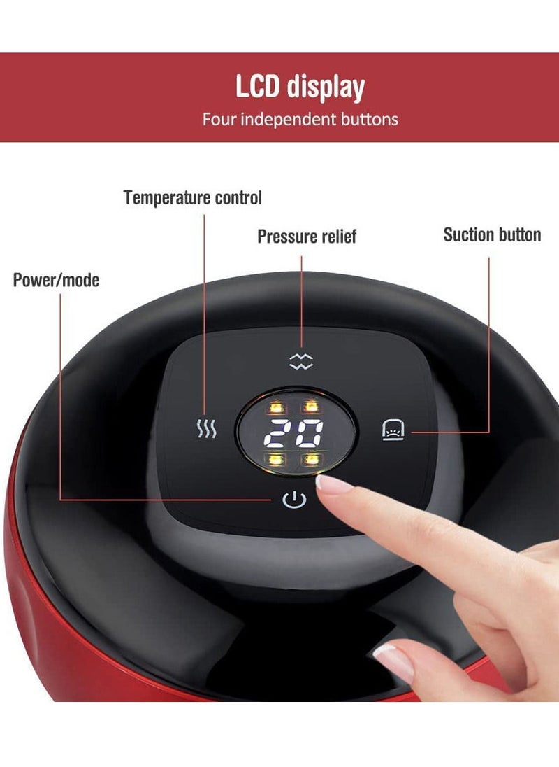 Generic Smart Electric Cupping Therapy Set Cellulite Massager Vacuum Machine Gua Sha Tool with 12 Level Temperature Suction  - Image 4