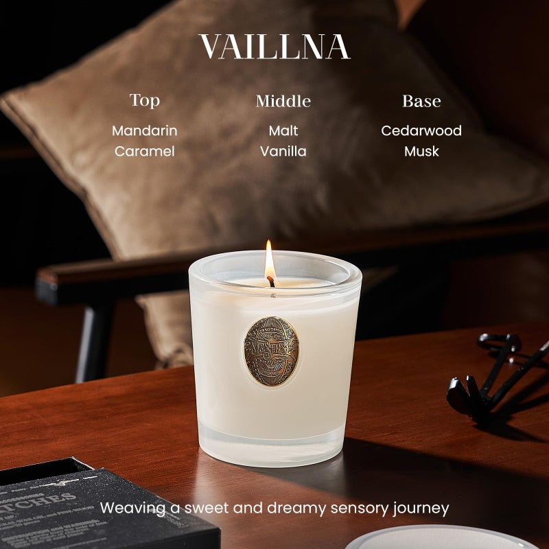 M&SENSE Natural Soy Candle | Vanilla Dream & White | 9.2 oz, 50H Burn Time | Luxury Scented Candle for Relaxation, Gifting, Home DÃ©cor | Ideal for Bedroom, Office, Party Ambiance - Image 3