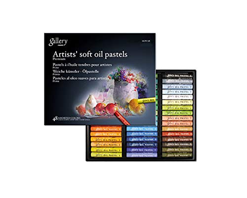 MUNGYO Gallery Artists' Soft Oil Pastels (Cardboard box of 48 colors), Ink Color-Multicolor - Image 1