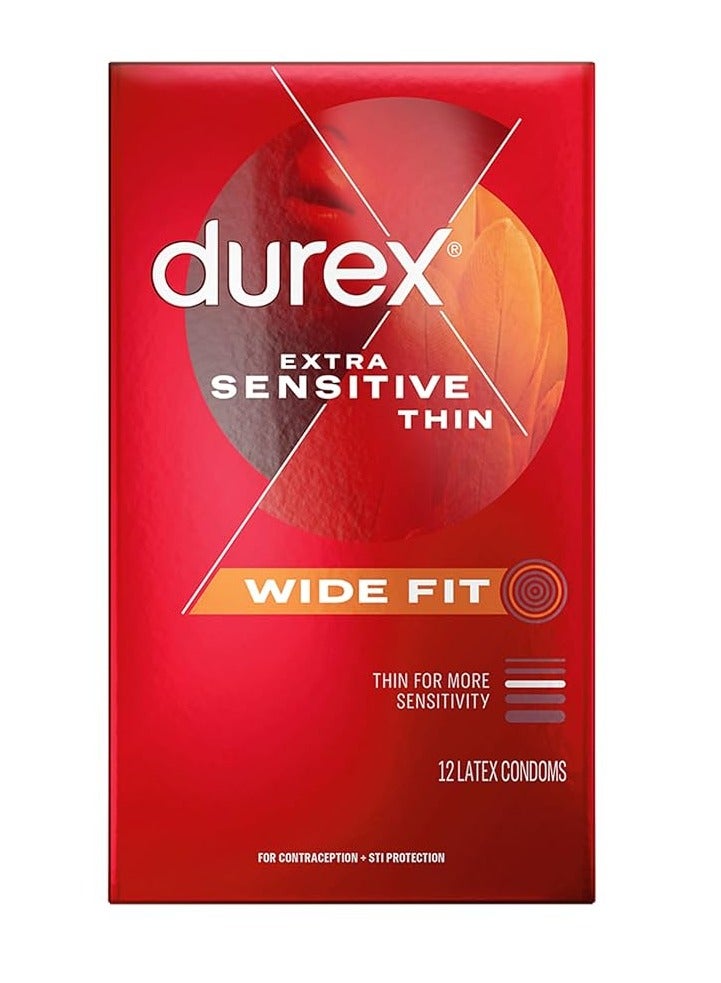DUREX CONDOMS 12P WIDE FIT SENSITIVE