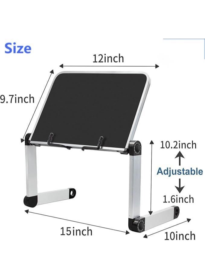 DUNISO Book Stand for Reading, Adjustable Book Holder, Ergonomic Multi Heights Angles Holder, Portable Multifunctional Book Holder with Clips,Sturdy and Durable，for Textbook, Cookbook, Sheet Music, Laptop - Image 2