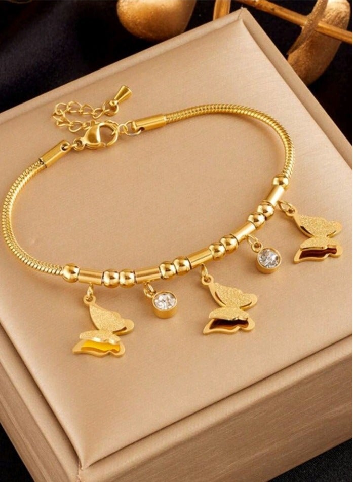 Attractives High Quality Stainless Steel Gold Plated Trendy Bracelet For Women - Image 1