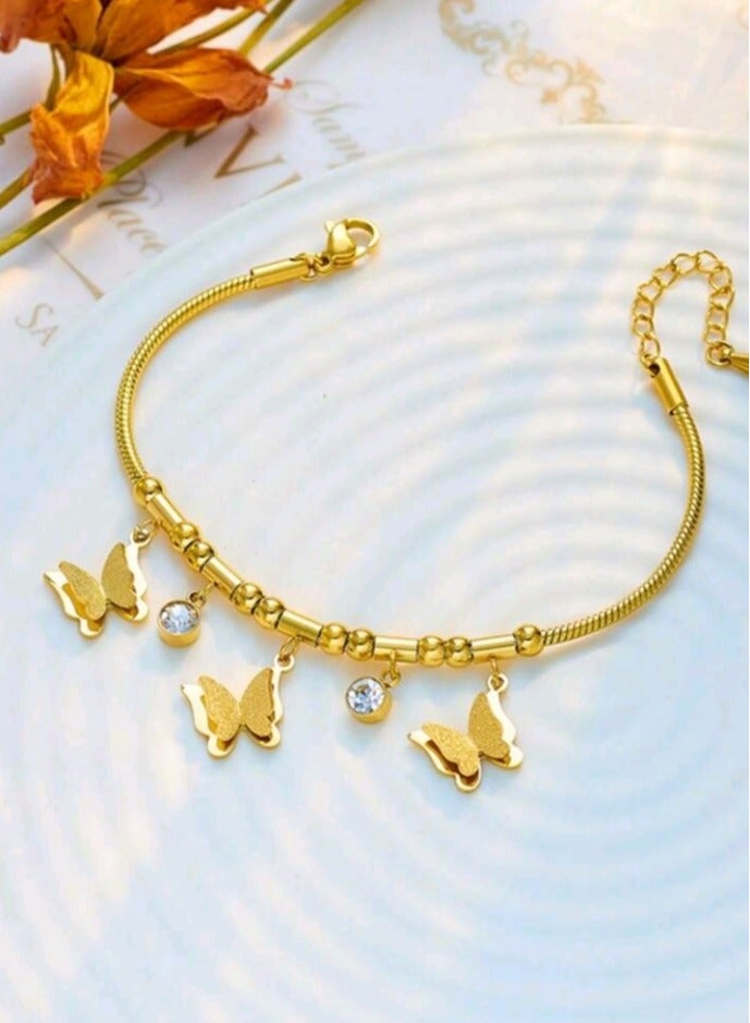Attractives High Quality Stainless Steel Gold Plated Trendy Bracelet For Women - Image 2