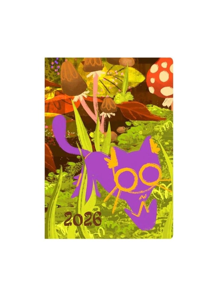 Collins - Bella Ramsay Cat - 2026 12 Month Calendar Year Planner, Week-To-View Diary, A5 Hard Cover - Mushroom (E-CA153.MC-26) - Image 2