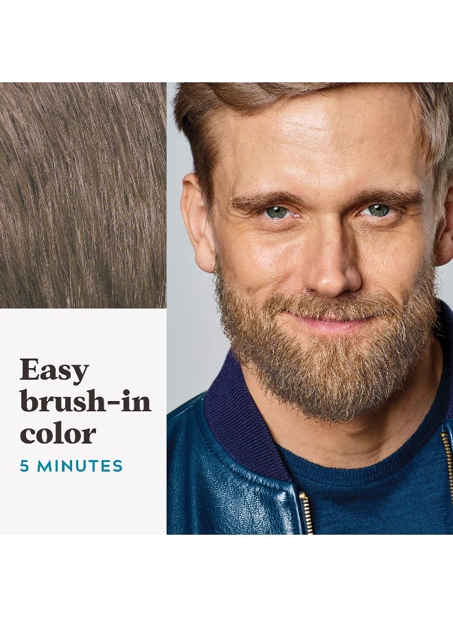 Just For Men Mustache  Beard Beard Dye for Men with Brush Included With Keratin Biotin Aloe and Coconut Oil for Healthy Facial Hair  Light Brown M25 Pack of 1 Packaging May Vary - Image 4