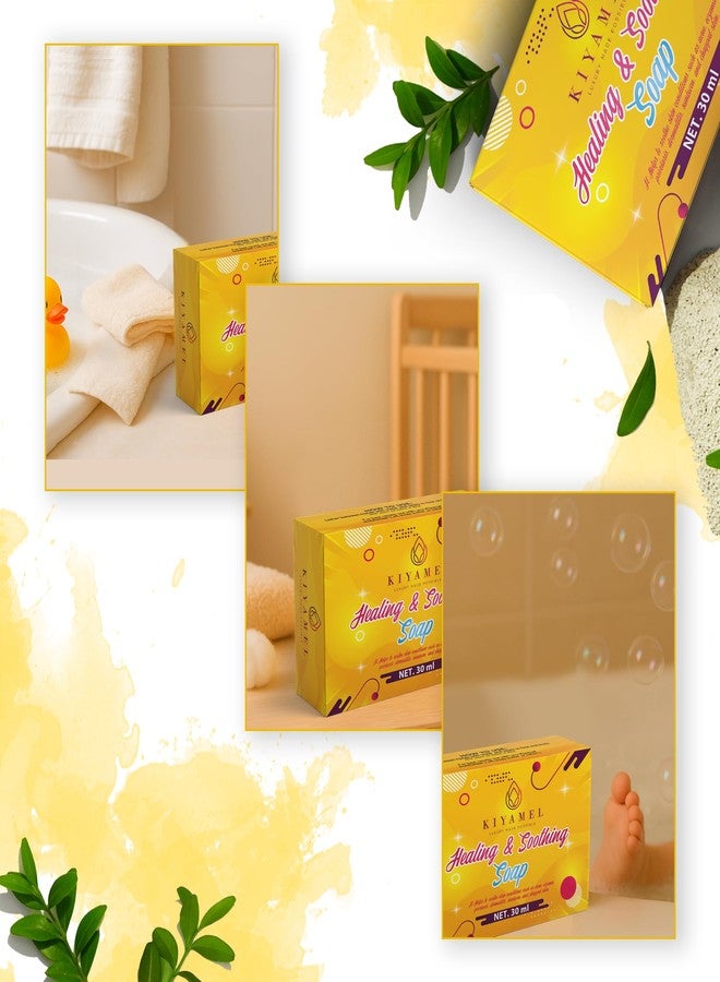 KIYAMEL Healing & Soothing Baby Soap, Gentle Bath Bar with Organic Shea Butter Natural Moisturizing Soap for Sensitive & Dry Skin Mild Daily Care for Soft, Healthy Skin - Image 4