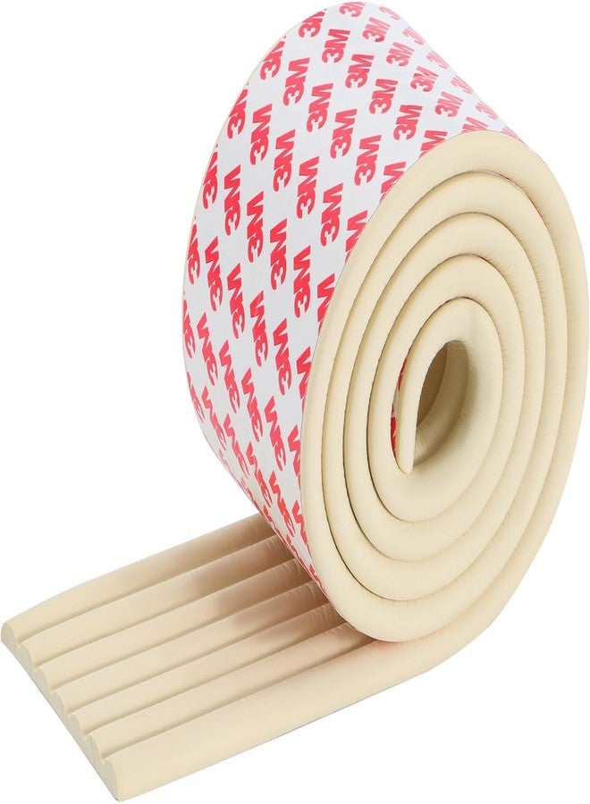 JEMICA Corner Protector for Baby, Widen Edge Protector with Adhesive Backing, Baby Proofing Edge Corner Protect Self Adhesive Furniture Guard Bumper for Table, Desk, (2 Meter) (Cream) - Image 1