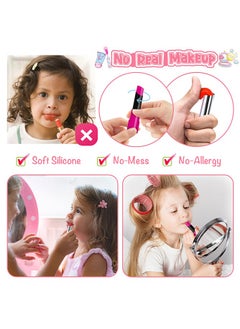 Generic 16-Piece Pretend Makeup Kit for Girls Beauty Basic Learning, Kids Makeup Set with Cosmetic Bag for Dress Up and Pretend Play  - Image 5