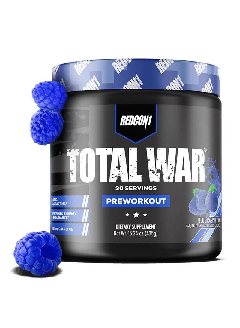 REDCON1 Total War pre-workout - Blue Raspberry - (30 Servings ) - Image 1