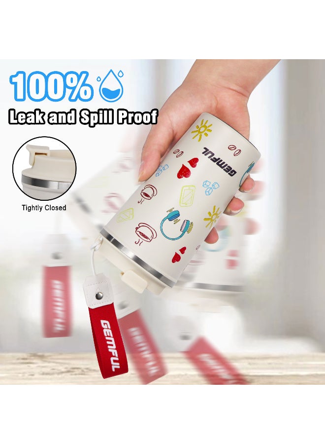 GEMFUL Stainless Steel Vacuum Insulated Tumbler Coffee Travel Mug Spill Proof with Lid Thermos Cup for Keep Hot Ice Coffee Tea and Beer - Image 5
