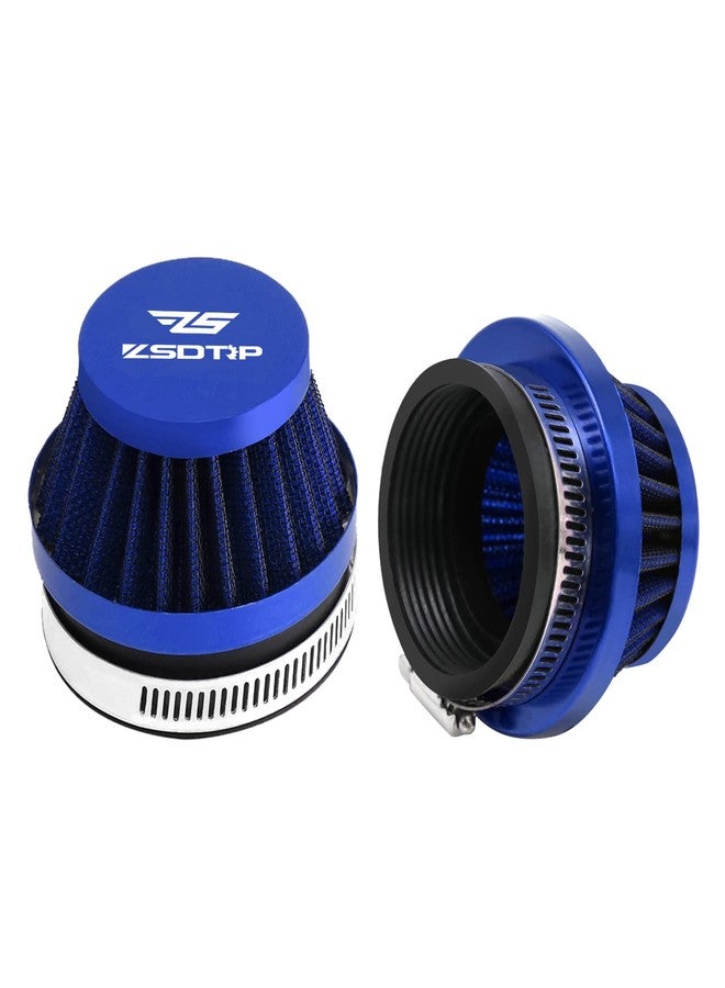 ZSDTRP 2PCS Motorcycle 45MM Air Intake Filter Universal Carburetor Air Filter Cleaner for Dirt Pit ATV SSR TTR Bike Breather Filter Fit for HONDA YAMAHA SUZUKI KEIHIH KOSO MIKUNI OKO Carburetor (Blue 45MM) - Image 1
