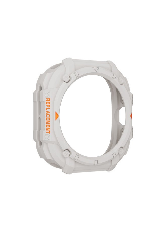 Generic - For Samsung7 Generation Ultra One-piece Strap Galaxy Watch7 Drop-resistant Hollow Armor One-piece Strap-Color:Starlight White (single Shell)-Specification:For SamsungUltra 47mm - Image 1