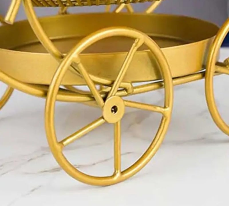 Divine Quest Multi-Layer Desktop Fruit Storage Basket Decor Bicycle Shaped Fruit Baskets Wire Baskets For Dining Table Kitchen Storage And Organize Elegant Design Fruit Basket for Storage & Display - Image 5