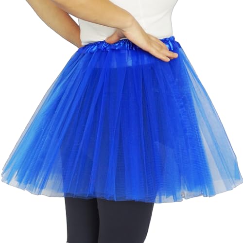 SUFEINI Women's Teen Adult Blue Plus Size Tutu Skirt Women Short Dance Ballet Dress Halloween Costume Running Tutu (1, Blue, 3X-Large) - Image 4