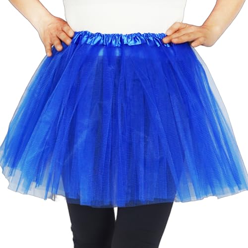 SUFEINI Women's Teen Adult Blue Plus Size Tutu Skirt Women Short Dance Ballet Dress Halloween Costume Running Tutu (1, Blue, 3X-Large) - Image 2