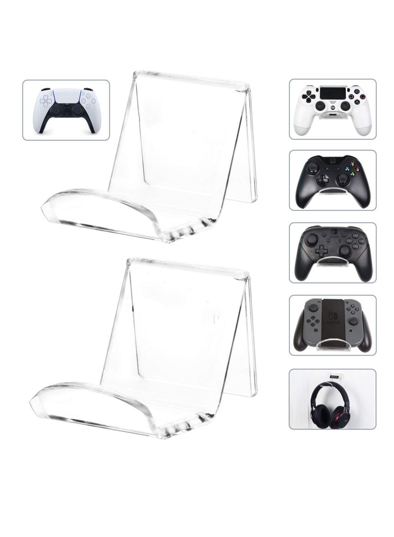 Wall Mount Sort and Organization Universal Controller Stand Holder with Cable Clips for Game Headset for PS4/PS5 (Pack of 2) - Image 1