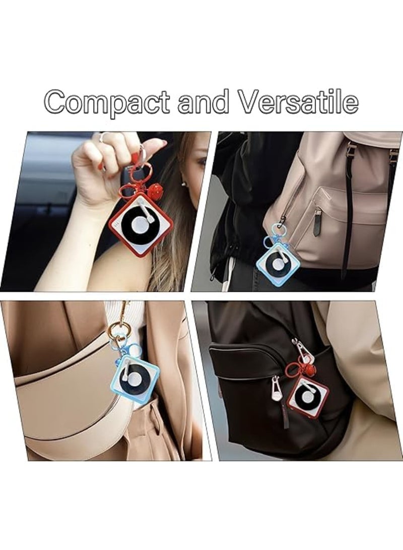 Luckam 2 Pcs Novelty Bag Charm, Retro Audio Cassette Keychain with Back Packaging, Mini Tape Recorder Keychain for Backpacks, Handbags, Luggage, Unique Musical Gift for Enthusiasts, Friends (White) - Image 5