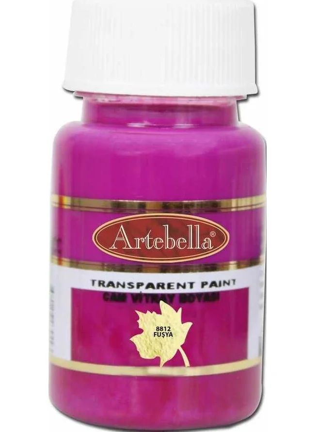 Artebella 881250 Transparent Glass Stained Glass Paint 50 cc Fuchsia