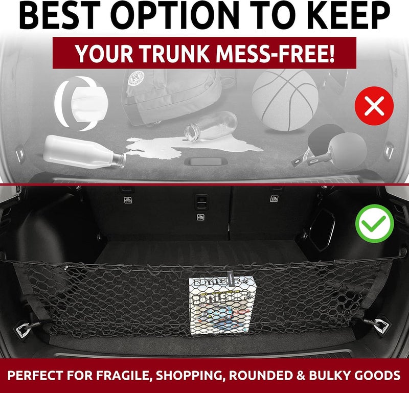 Envelope Style Elastic Trunk Mesh Cargo Net for Jeep Grand Cherokee 5 Seats 2022-2024 - Premium Trunk Organizer and Storage - Luggage Net for SUV - Best Car Organizer for Jeep Grand Cherokee - Image 5