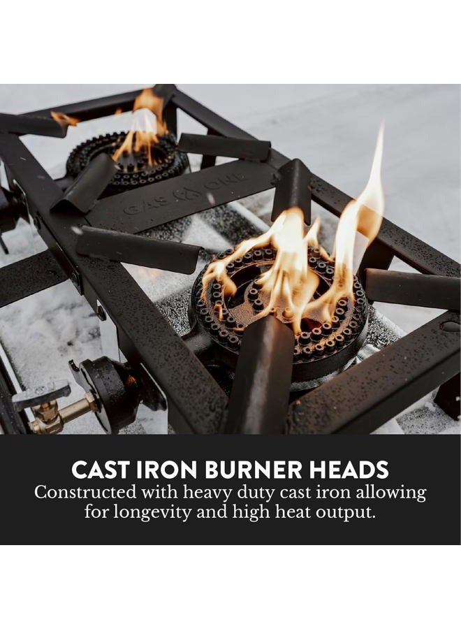 GasOne - High Pressure Dual Propane Burner, Outdoor Cooking with Heat Shield and Guard - Propane Burner Head for Camping, Tailgating, Boiling - Image 5