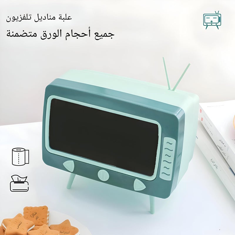 Telephone Holder and Towel Cover - Unique TV-shaped box cover for home decor, ideal for nighttime suffering, offices and tables (Gray) - Image 5