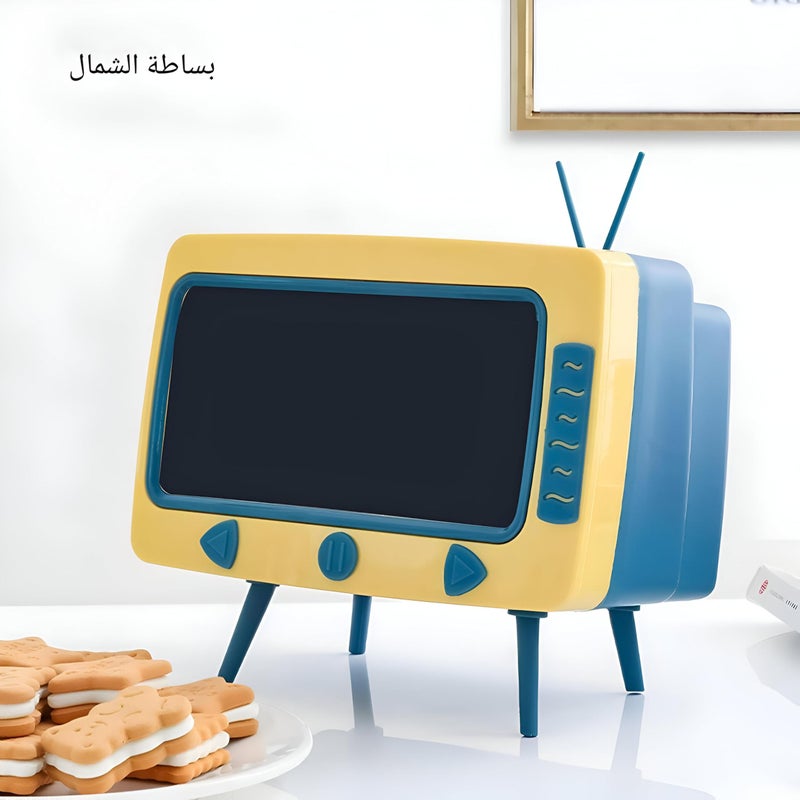 Telephone Holder and Towel Cover - Unique TV-shaped box cover for home decor, ideal for nighttime suffering, offices and tables (Gray) - Image 2
