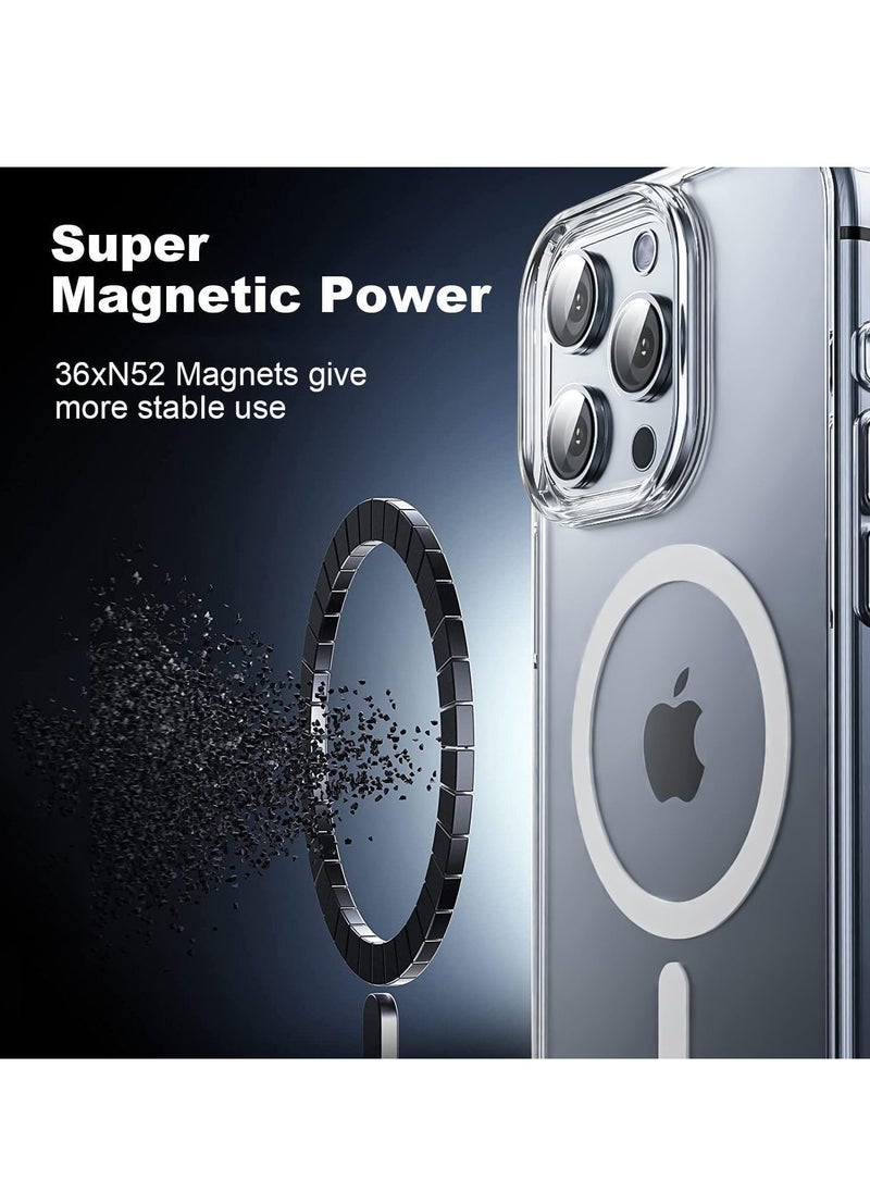 Raxoom iPhone 16 Pro Max Clear Magnetic Case [Compatible with MagSafe] – Shockproof Cover with Screen Protector & Camera Protection, 6.9" - Image 4