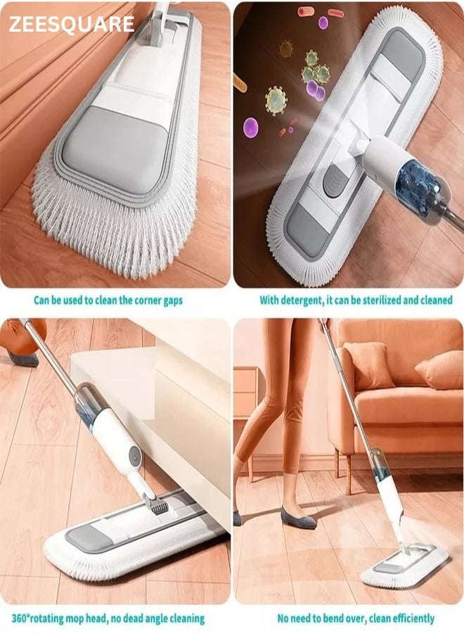 ZEESQUARE 360° Rotating Spray Mop with Refillable Bottle - Lightweight Flat Mop for Wet & Dry Cleaning, 1 Washable Microfiber Pads, 350ml Tank, Quick-Drying, Perfect for All Type Of Surface  - Image 2