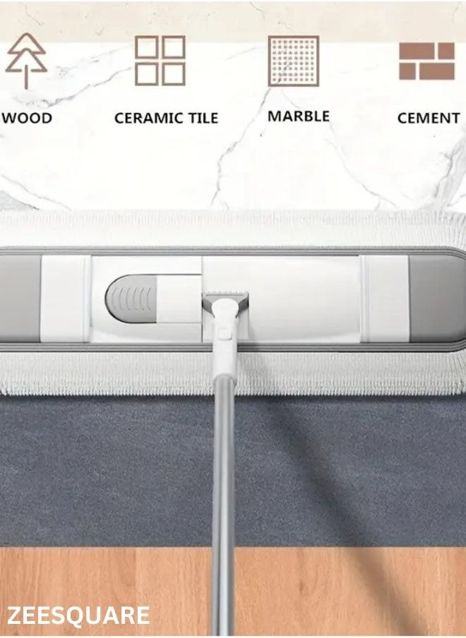 ZEESQUARE - 360° Rotating Spray Mop with Refillable Bottle - Lightweight Flat Mop for Wet & Dry Cleaning, 1 Washable Microfiber Pads, 350ml Tank, Quick-Drying, Perfect for All Type Of Surface - Image 1