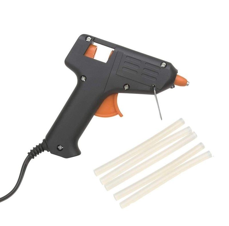 Invento 40W Electric Heating Hot Melt Glue Gun with 5pcs 11mm Adhesive Glue Stick Hot Trigger Repair Tool - Image 1