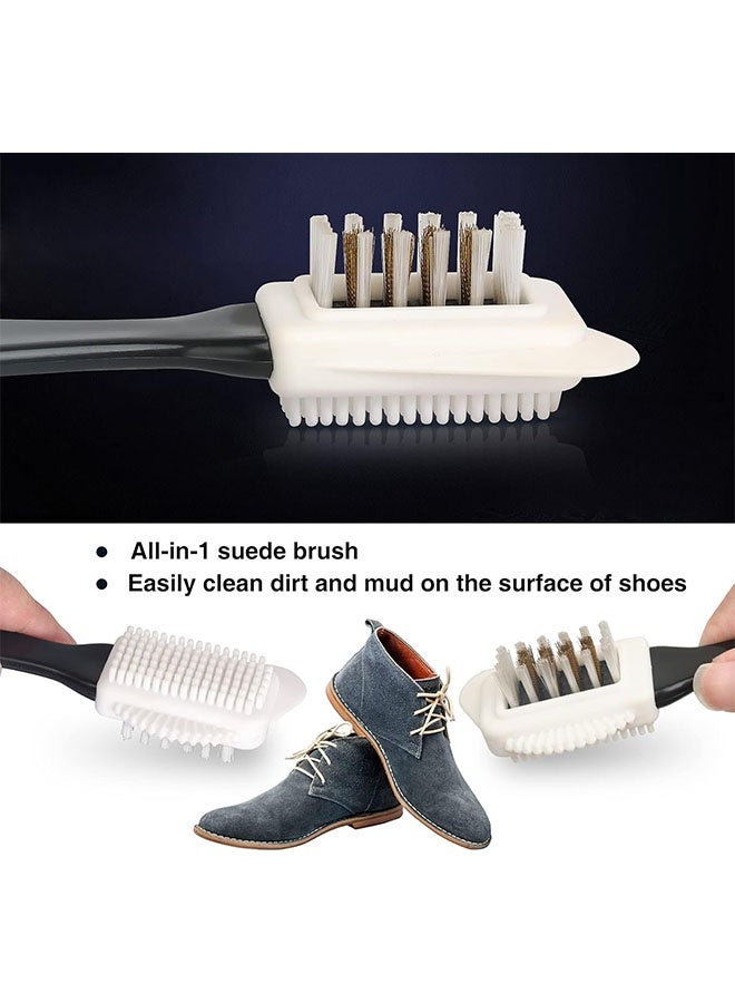 Maximilian Suede Brush，Shoe Cleaner Kit Shoe Polisher Brush with Eraser Multi-functional Shoe Brushes for Polishing Cleaning and Buffing Suede Leather Shoes Nubuck Boots - Image 3
