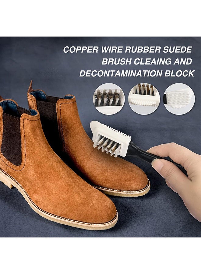 Maximilian Suede Brush，Shoe Cleaner Kit Shoe Polisher Brush with Eraser Multi-functional Shoe Brushes for Polishing Cleaning and Buffing Suede Leather Shoes Nubuck Boots - Image 4