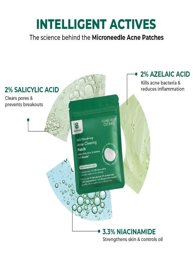 Conscious Chemist® Acne Care Duo | Spot Corrector Gel & Microneedle Acne Patches | Helps Improve Skin Clarity | With 2% Salicylic Acid, 2% Azelaic Acid & 3.3% Niacinamide | For Oily & Acne-Prone Skin | Pack of 2 - Image 3