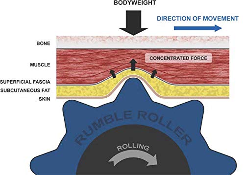RUMBLE ROLLER RumbleRoller Original Foam Roller Deep Tissue Massage Roller for Muscle Recovery (Midsize 22-Inch) - Image 3