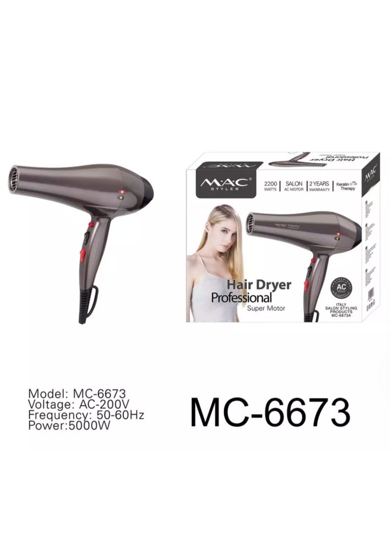 Mac Styler Mac Styler Professional 5000w Hair Dryer Powerful Salon Fast Hair Dryer MC-6673  - Image 1