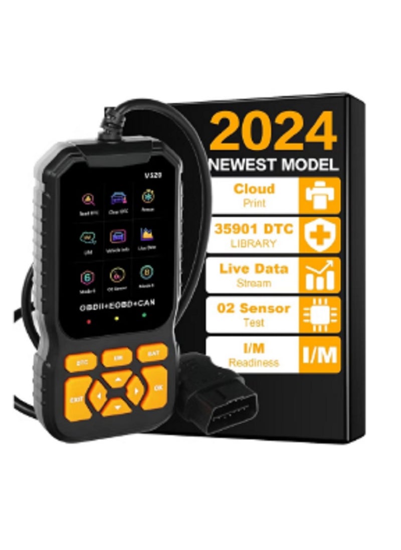 Generic - أداة تشخيص OBD2 احترافية، محرك فحص تلقائي متطور مع قراءة/مسح رمز الخطأ، 35901 رمز تشخيصي للخطأ، طباعة بيانات سحابية، قارئ رمز ماسح للسيارات بعد عام 1996 - Image 1