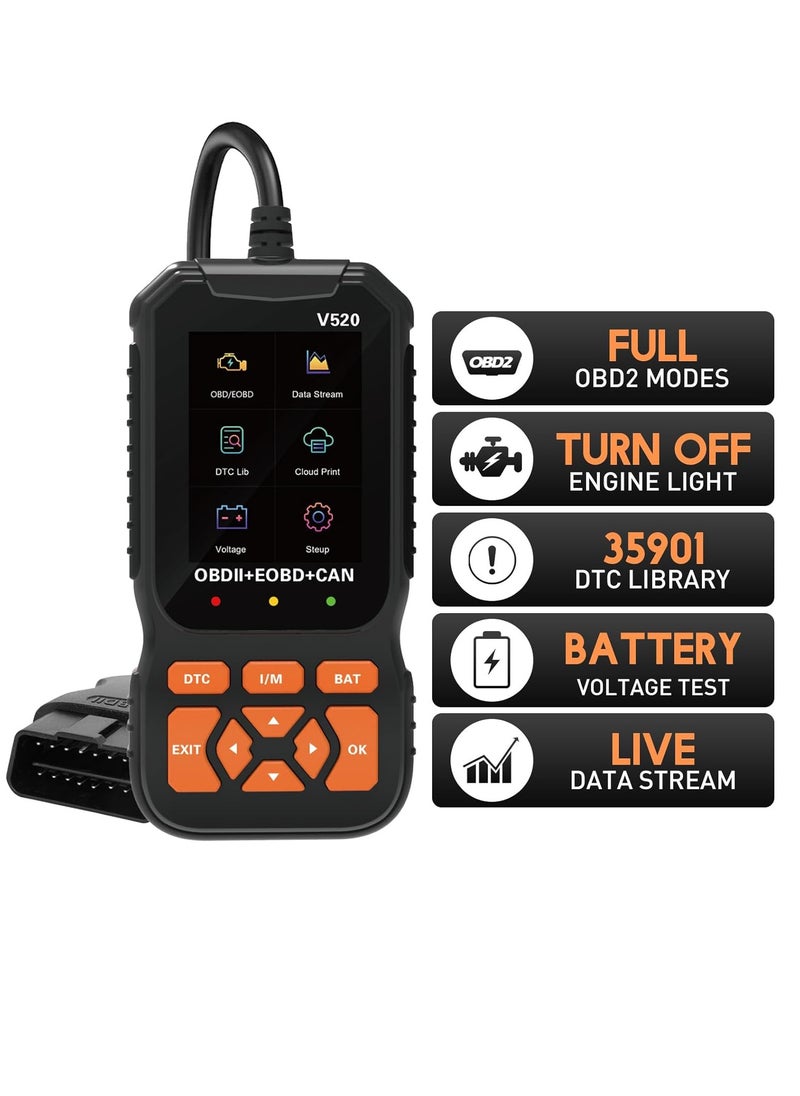Generic - أداة تشخيص OBD2 احترافية، محرك فحص تلقائي متطور مع قراءة/مسح رمز الخطأ، 35901 رمز تشخيصي للخطأ، طباعة بيانات سحابية، قارئ رمز ماسح للسيارات بعد عام 1996 - Image 1