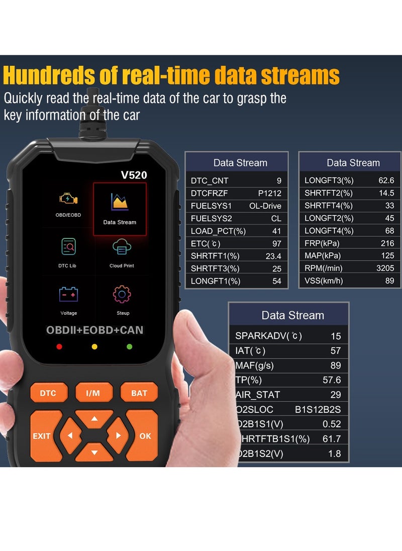 Generic - أداة تشخيص OBD2 احترافية، محرك فحص تلقائي متطور مع قراءة/مسح رمز الخطأ، 35901 رمز تشخيصي للخطأ، طباعة بيانات سحابية، قارئ رمز ماسح للسيارات بعد عام 1996 - Image 1