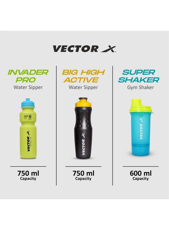 VECTOR X Active Bottle & Super Shaker & Invador Green (Pack of 3) - Image 3