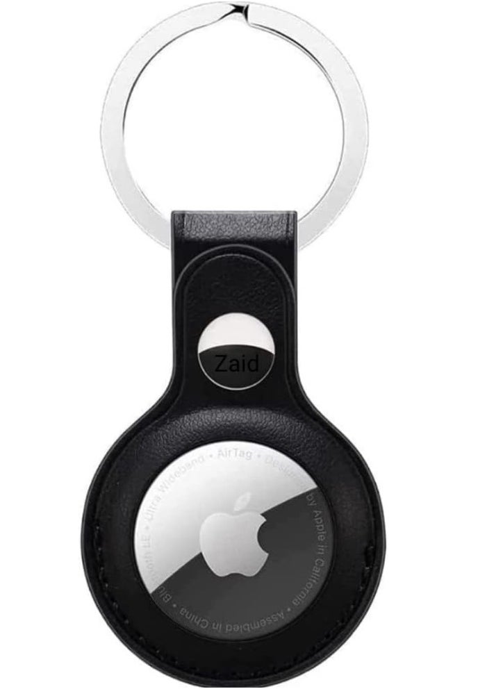Zaid - Leather AirTag Keyring Case For Apple Airtag Holder Protective Leather Airtags Case Tracker Cover with Air Tag Holder Airtag Key Ring - Image 1