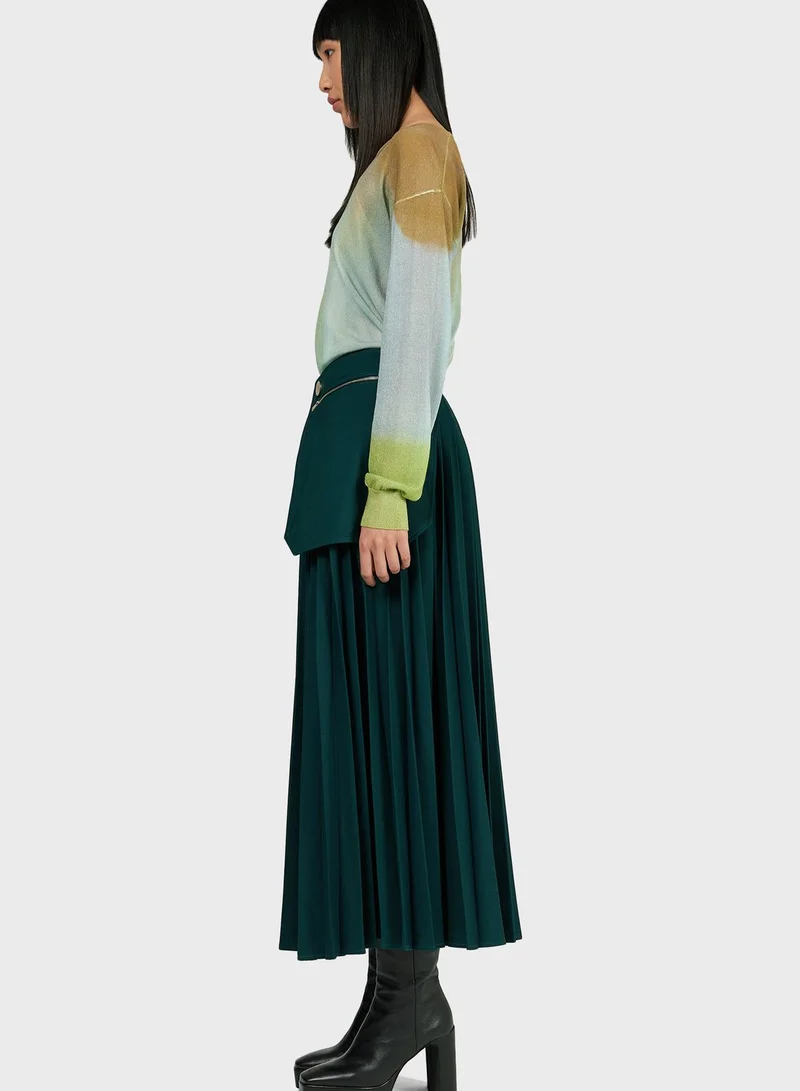leem High Waist Pleated Skirt