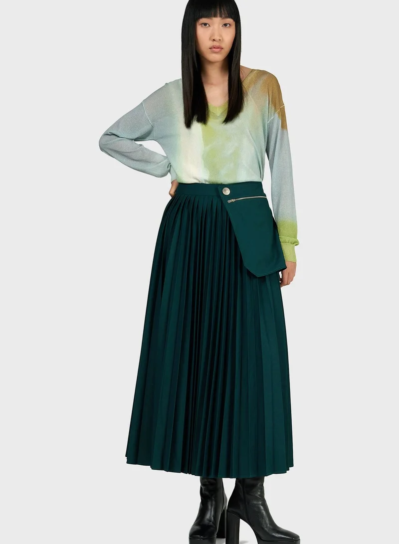 leem High Waist Pleated Skirt